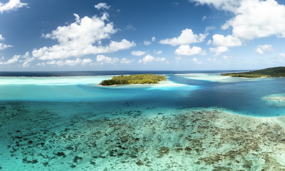 an island in the middle of the ocean