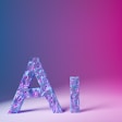 the letters are made up of different shapes