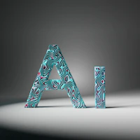 the letters are made up of different shapes