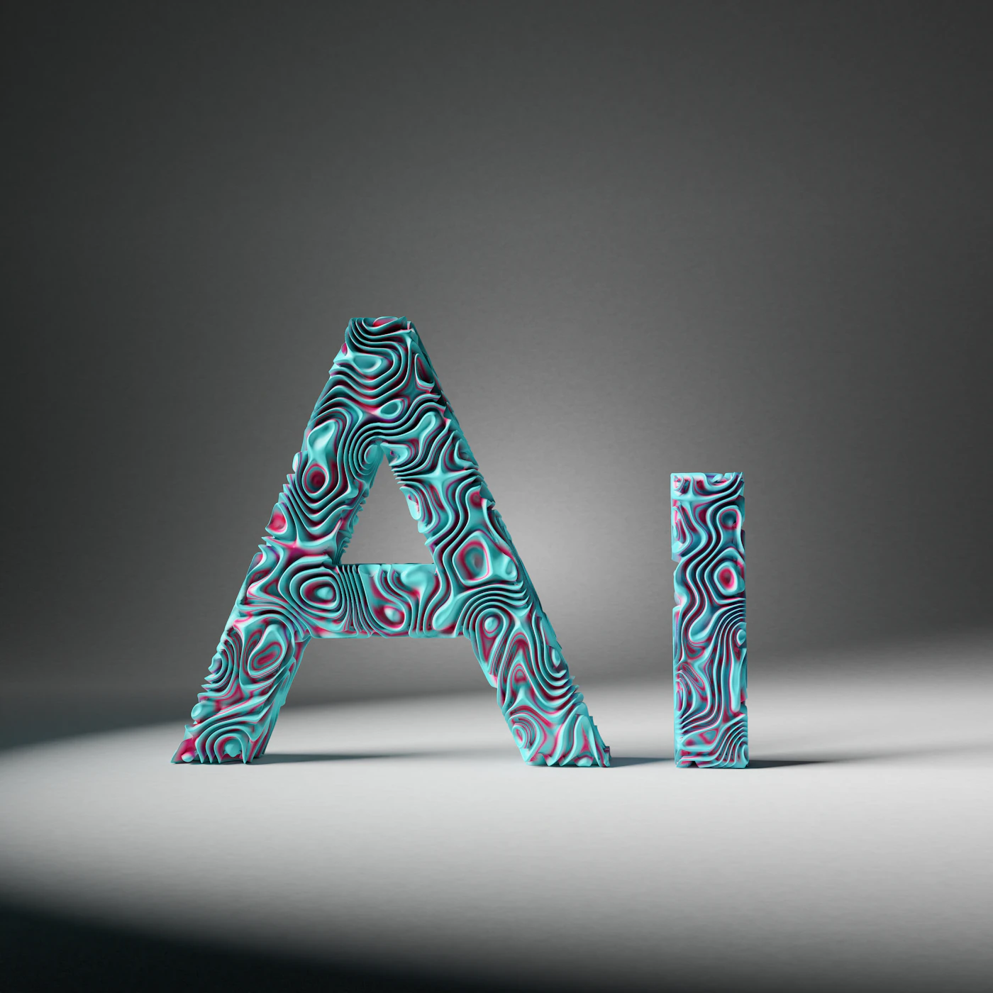 Abstract visualization of AI and financial data