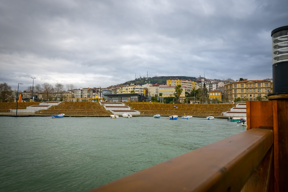 a body of water with boats in it