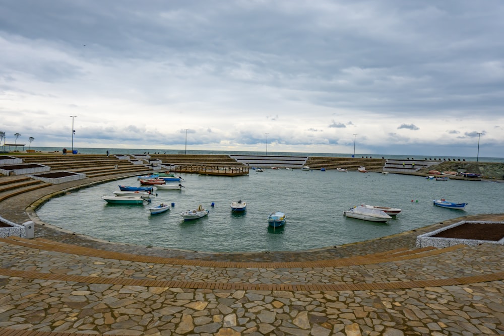 a large body of water filled with lots of boats