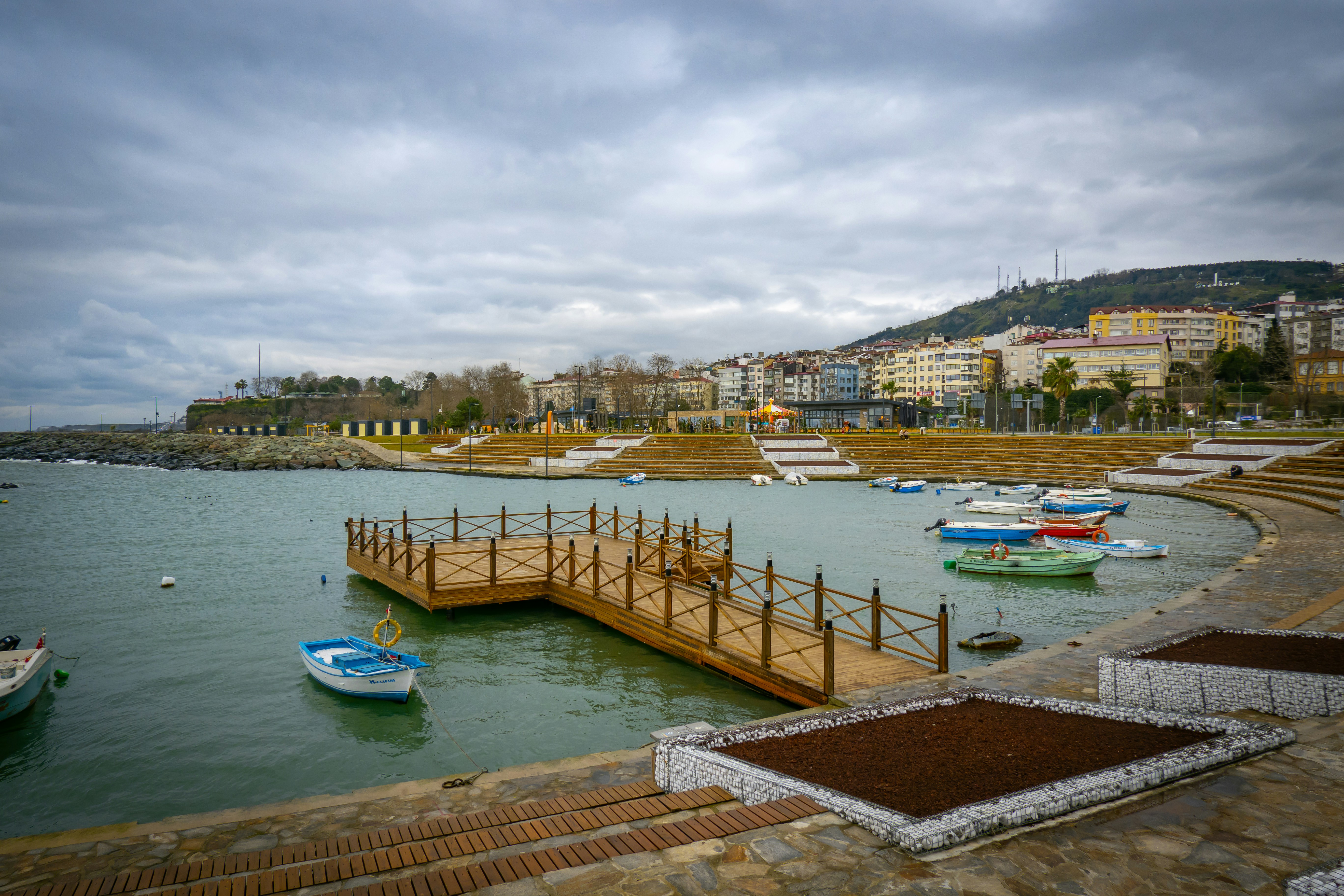 a wooden bridge over a body of water