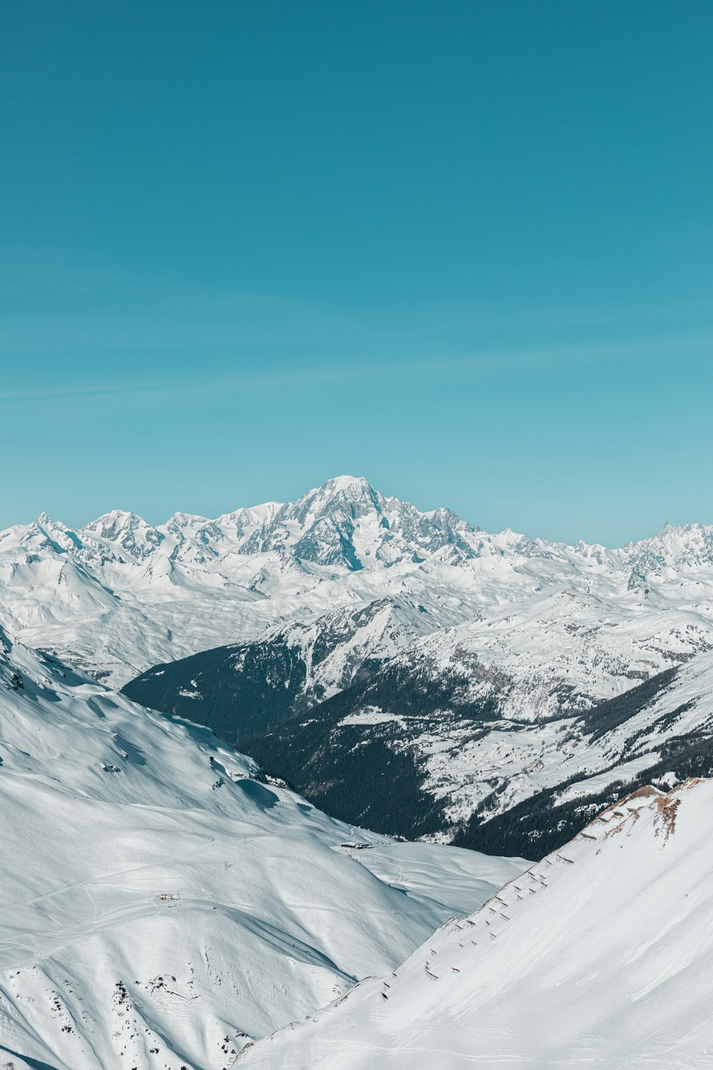 a person on a snowboard in the snow