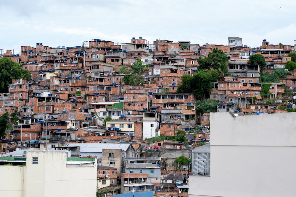 a city with lots of tall buildings on top of it