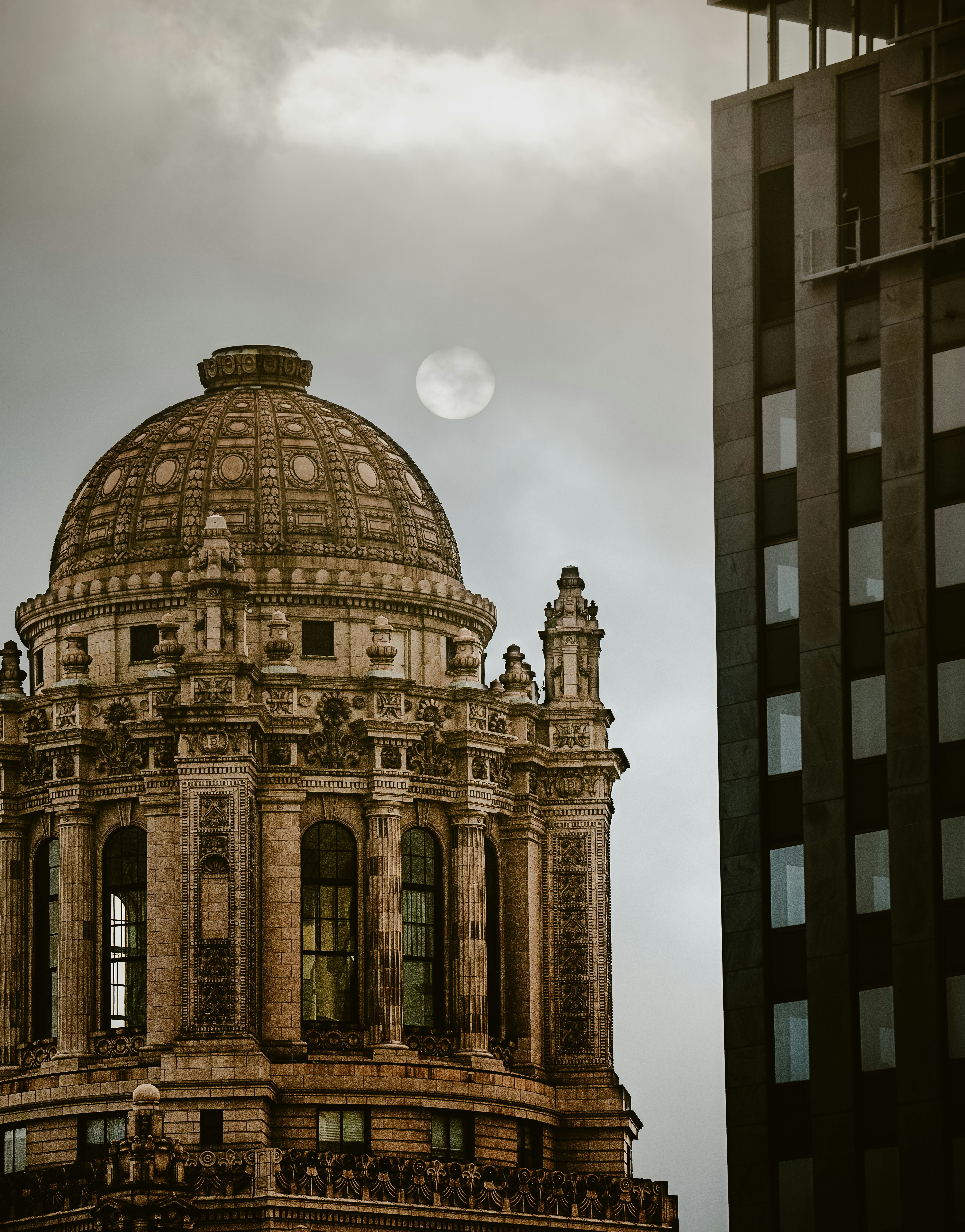a very tall building with a dome on top