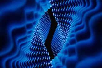 an abstract blue background with wavy lines