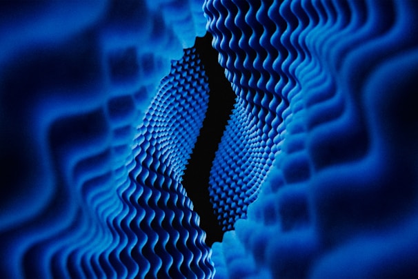 an abstract blue background with wavy lines