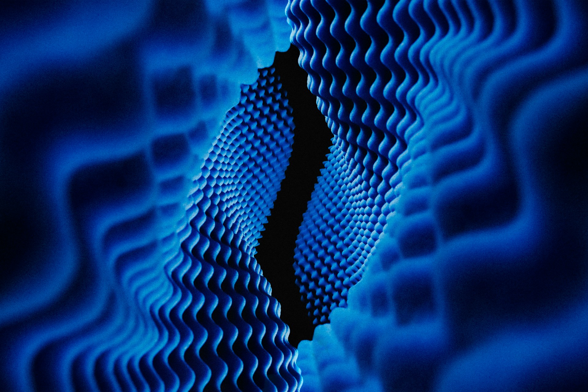 an abstract blue background with wavy lines