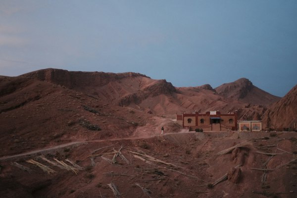 Mountains darkening at dusk — High Atlas, Morocco