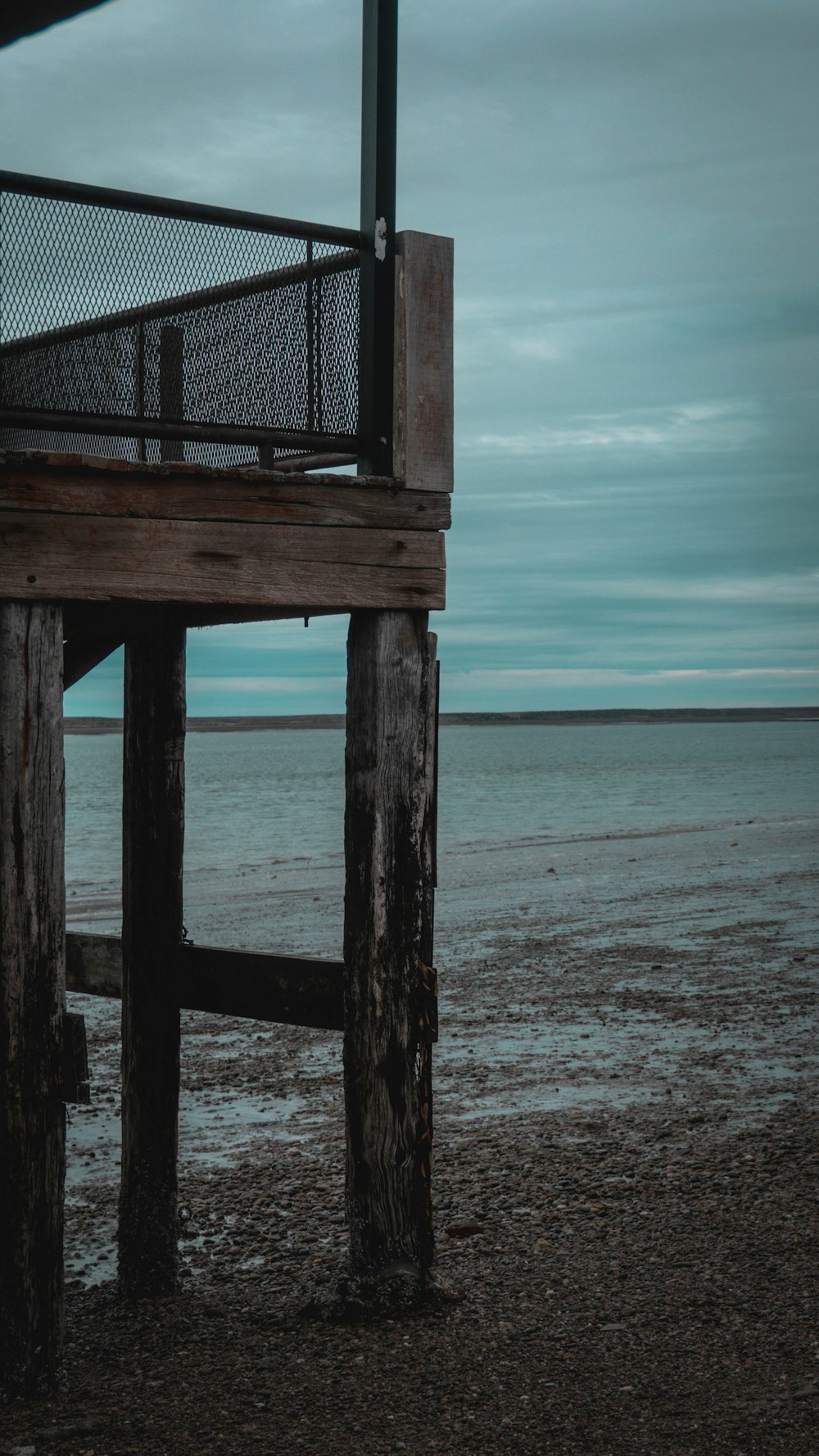 a view of the ocean from a pier