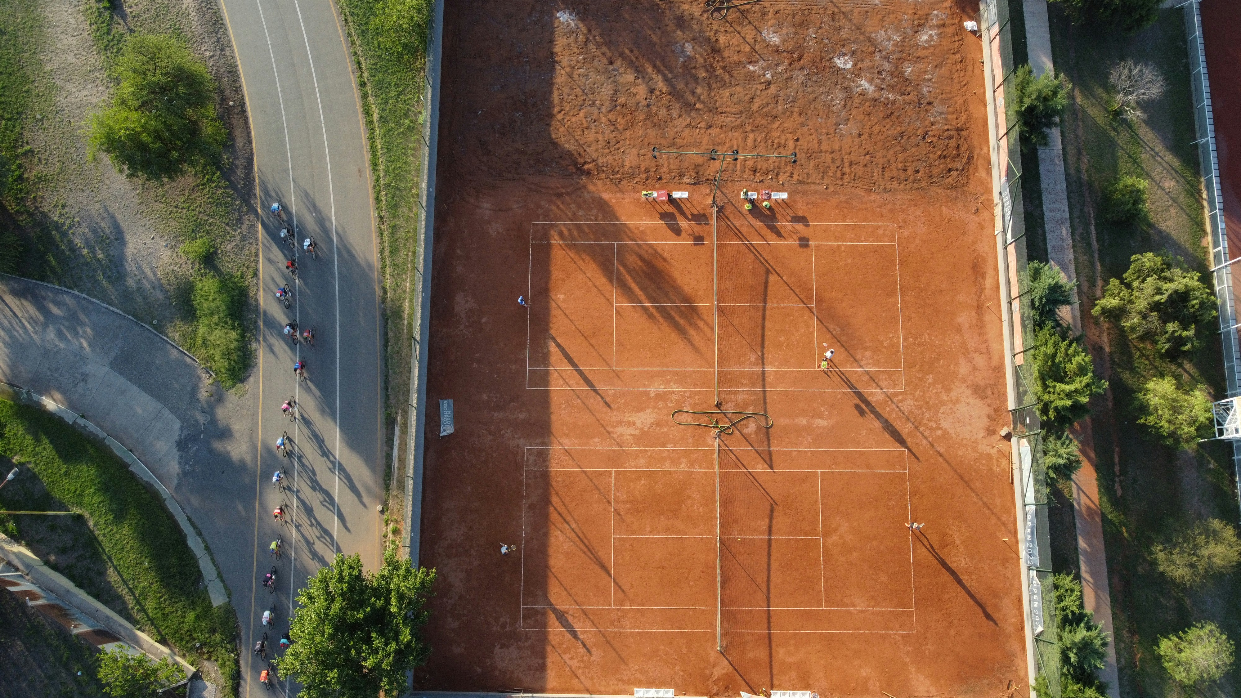 Asphalt tennis court surface
