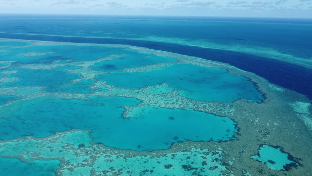 an aerial view of the great barrier reef