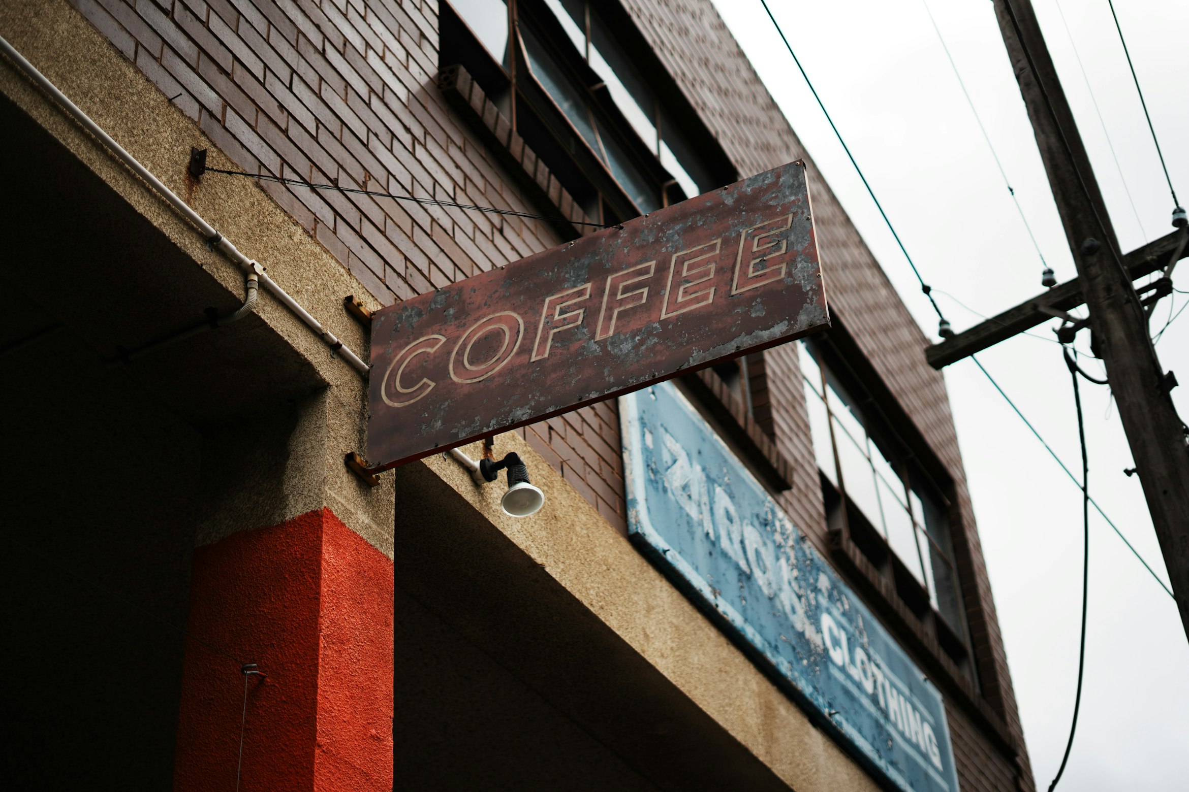 The exterior of a coffee shop in Greenwich Village, NYC.