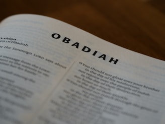 a close up of a book with the word odaiah on it
