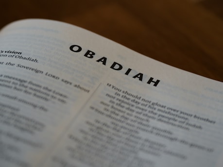 a close up of a book with the word odaiah on it