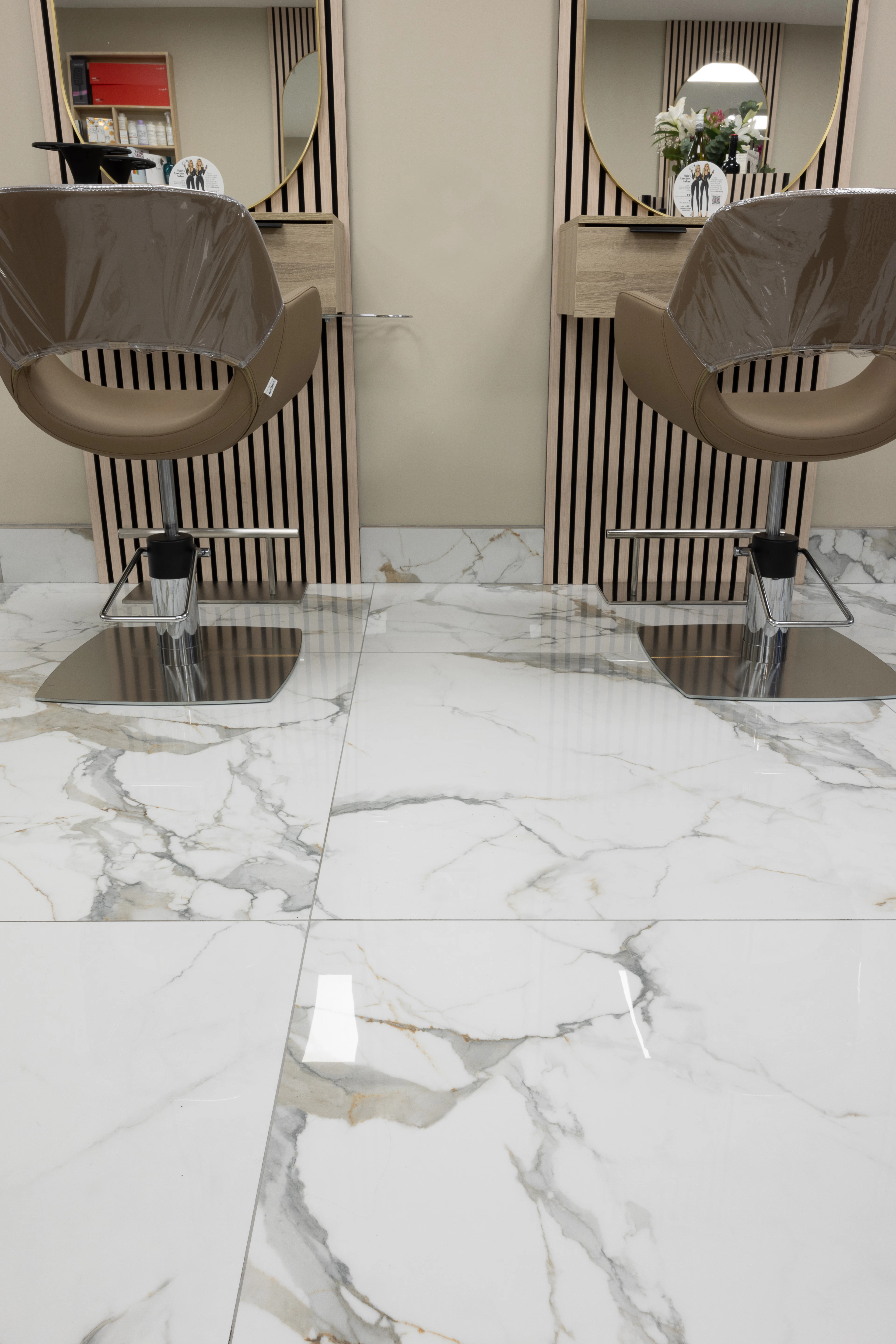 Tiled living room floor