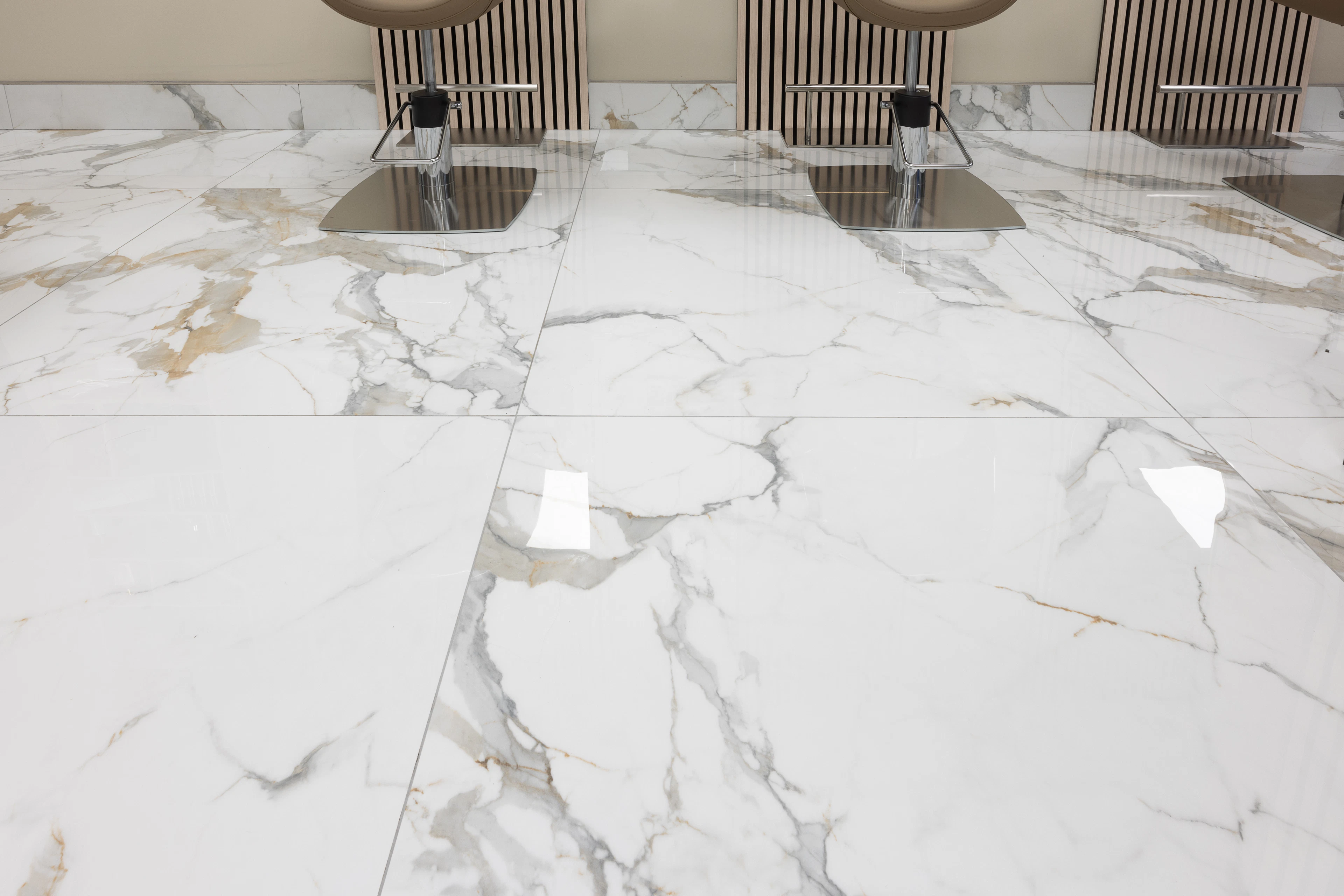 Marble floor in a bright Dubai living room