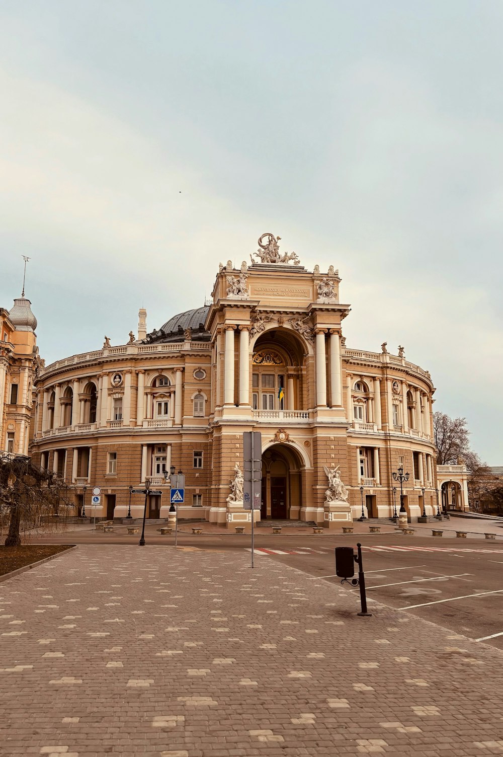 a large building with a clock on the front of it