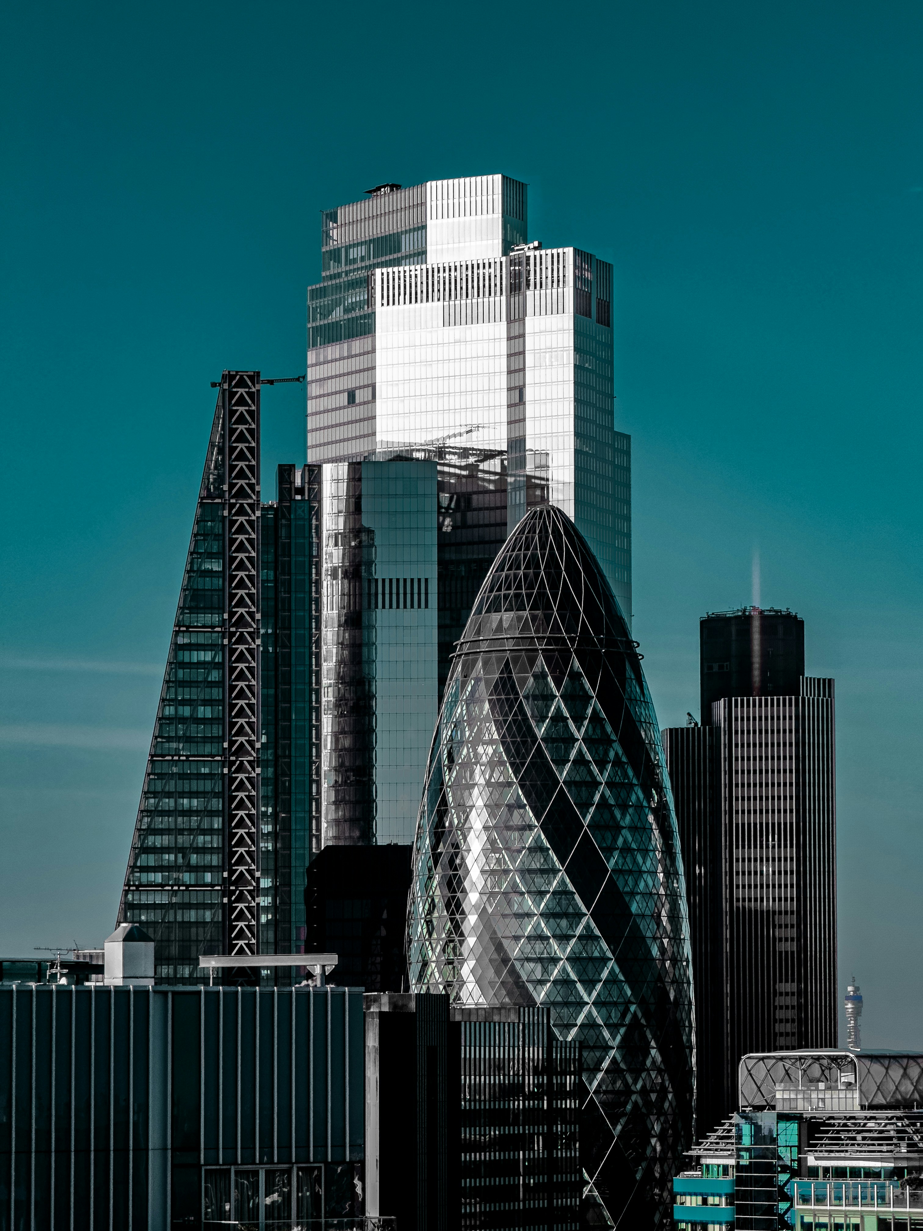 London business district skyline
