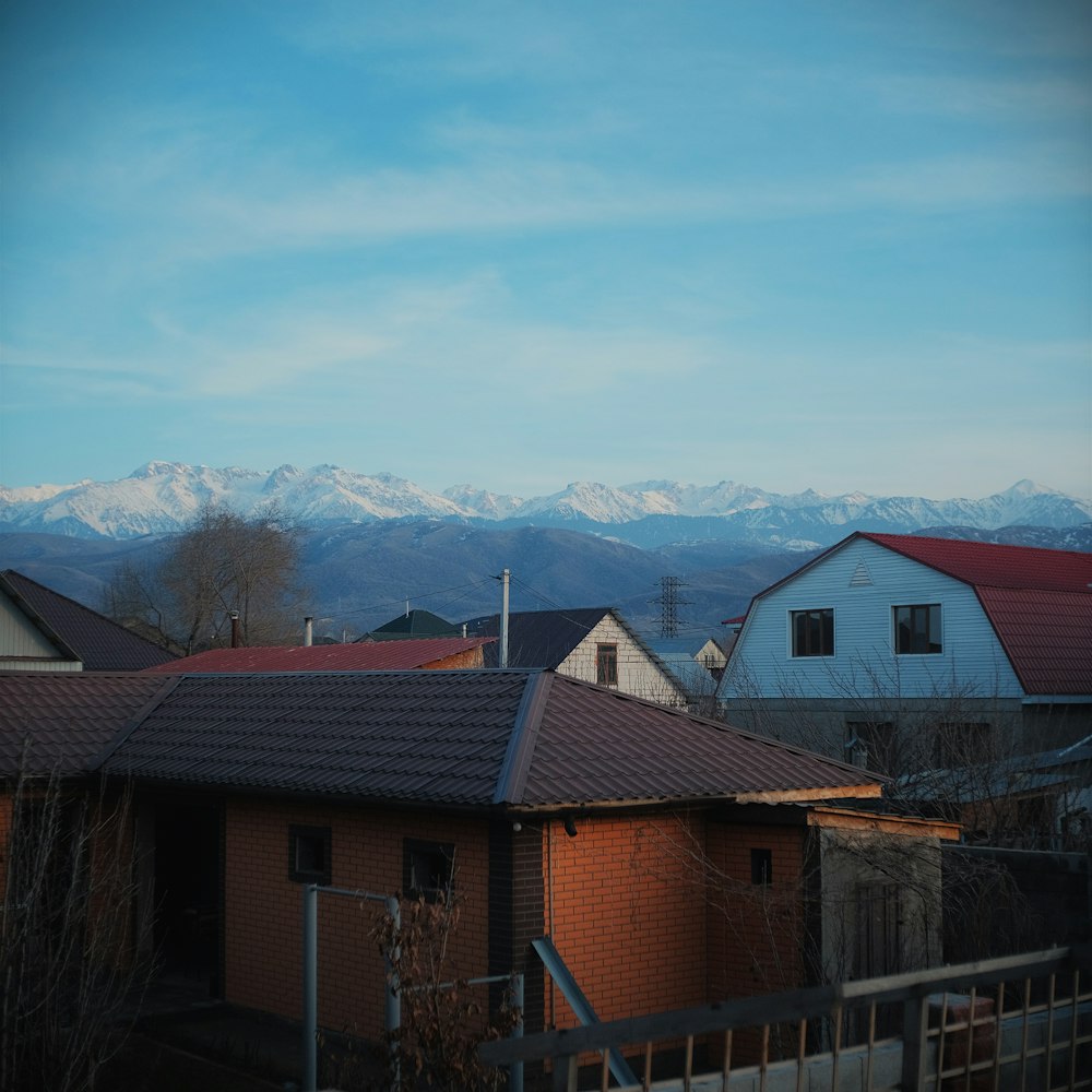 a view of a mountain range in the distance