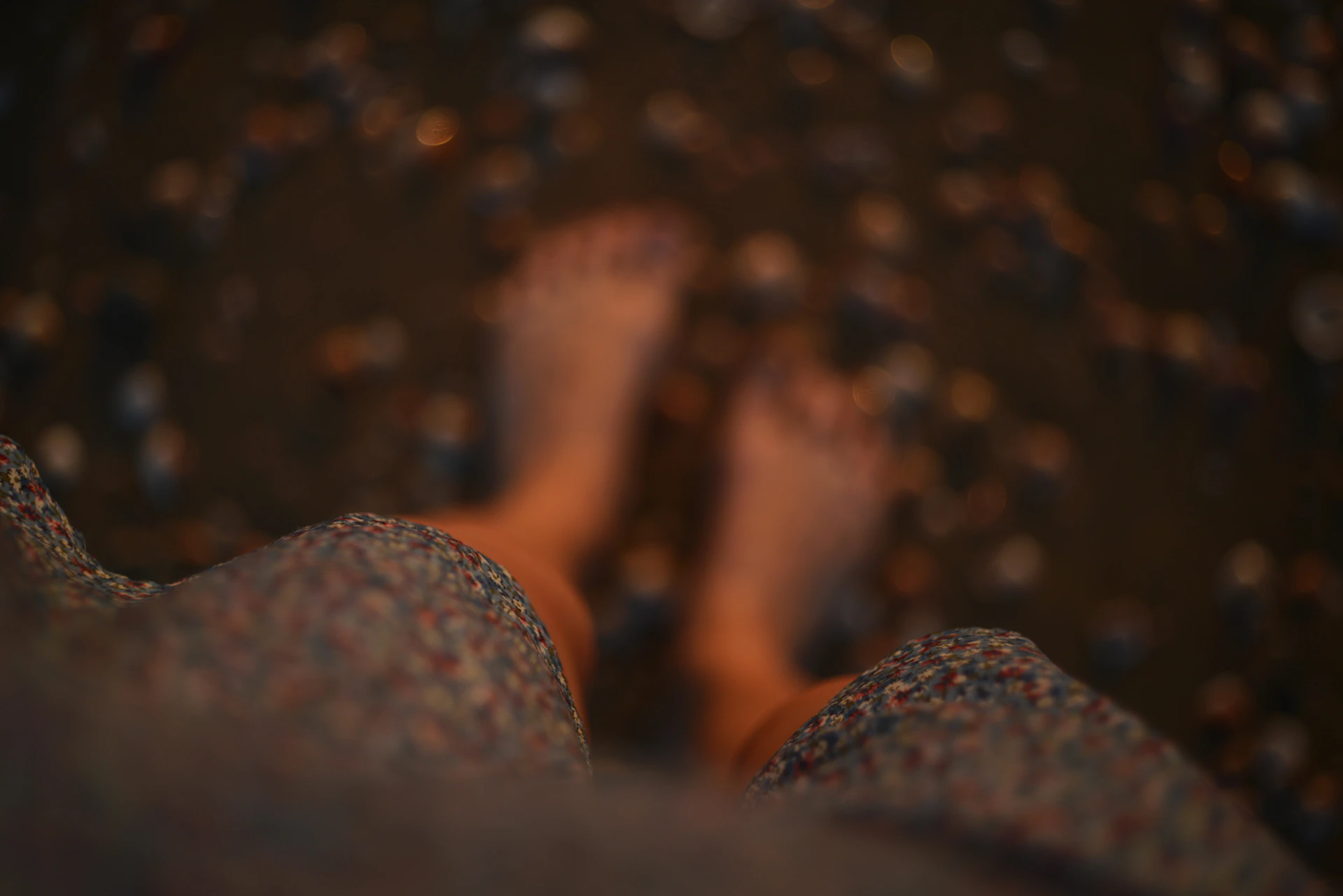 a close up of a person's feet and feet