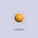 an orange object is flying through the air