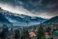 a view of a mountain range in the distance