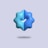 a blue object with a tick on it