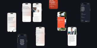 a group of cell phones sitting next to each other