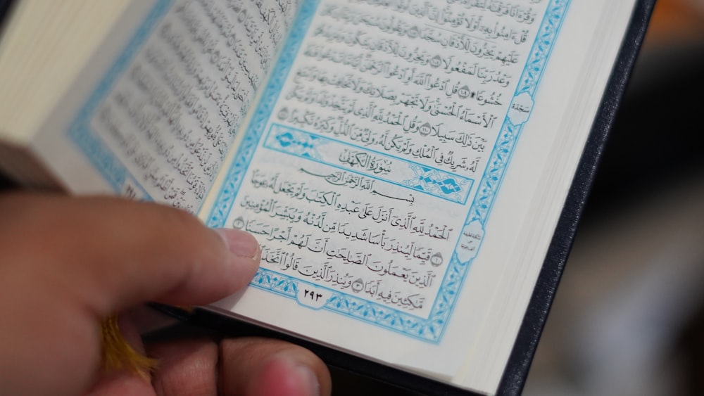 a person holding a book in their hand