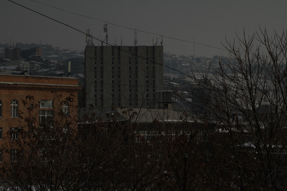 a view of a city from a distance