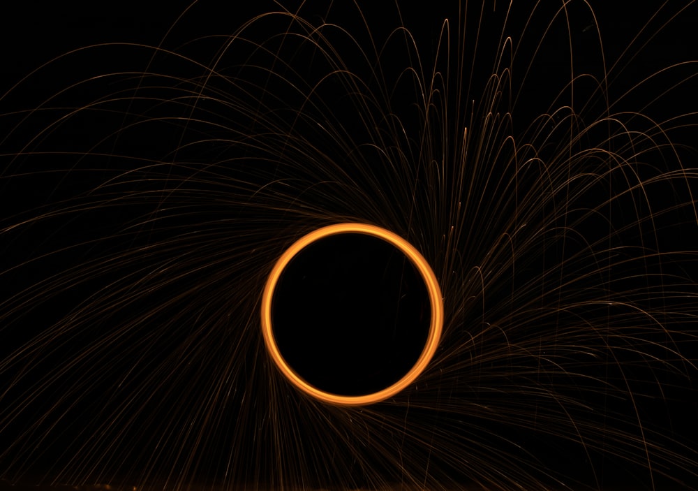 a ring of fire with a black background