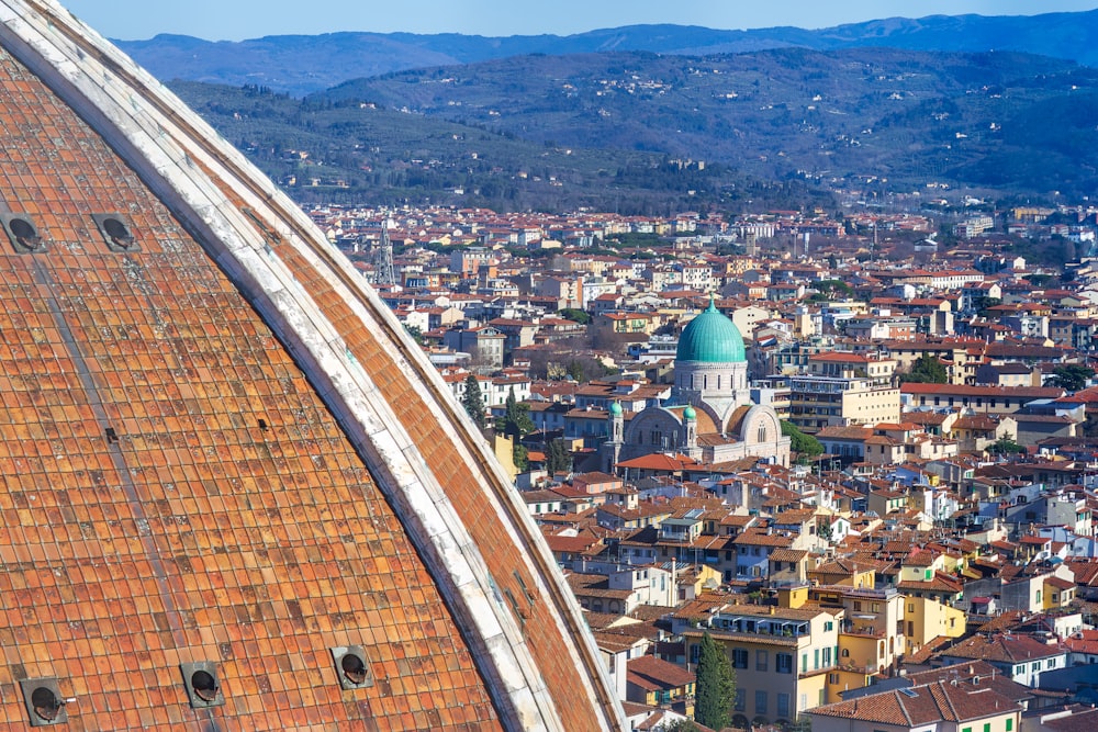 a view of a city from a high point of view