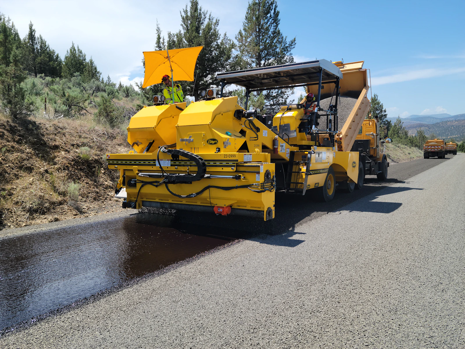 Paving truck serving Georgia and Alabama roads