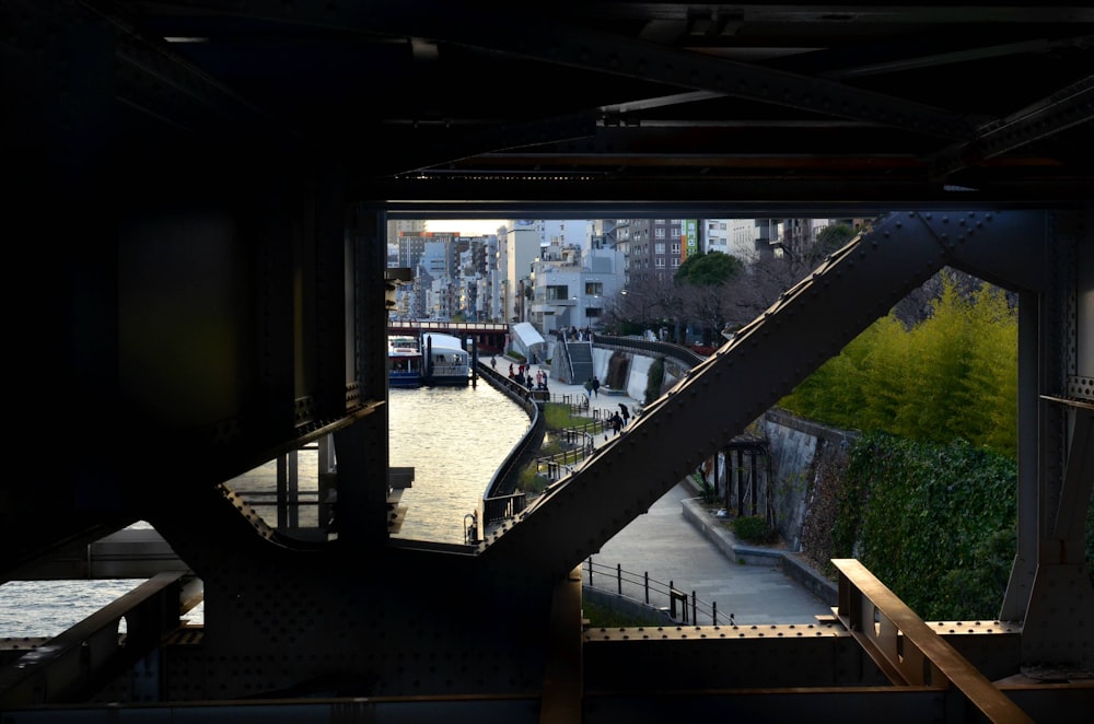 a view of a river from a bridge