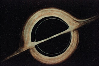a painting of a black hole in the sky