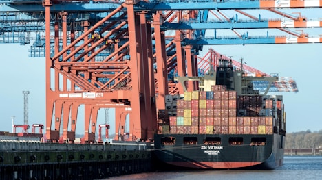 a large cargo ship in a large body of water