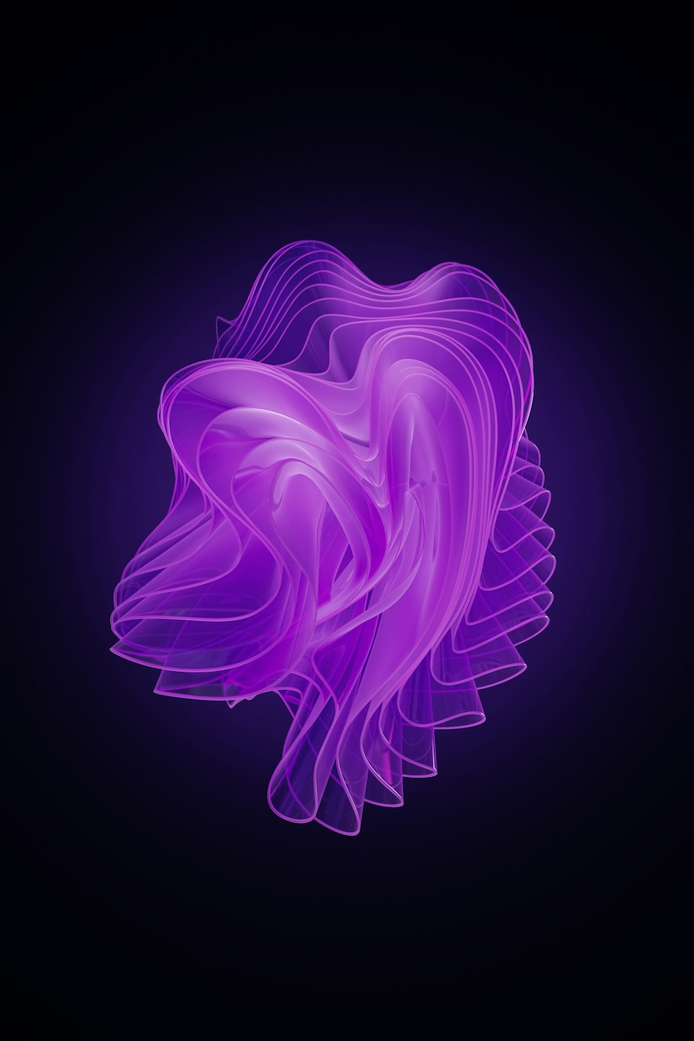 a purple liquid swirl on a black background
