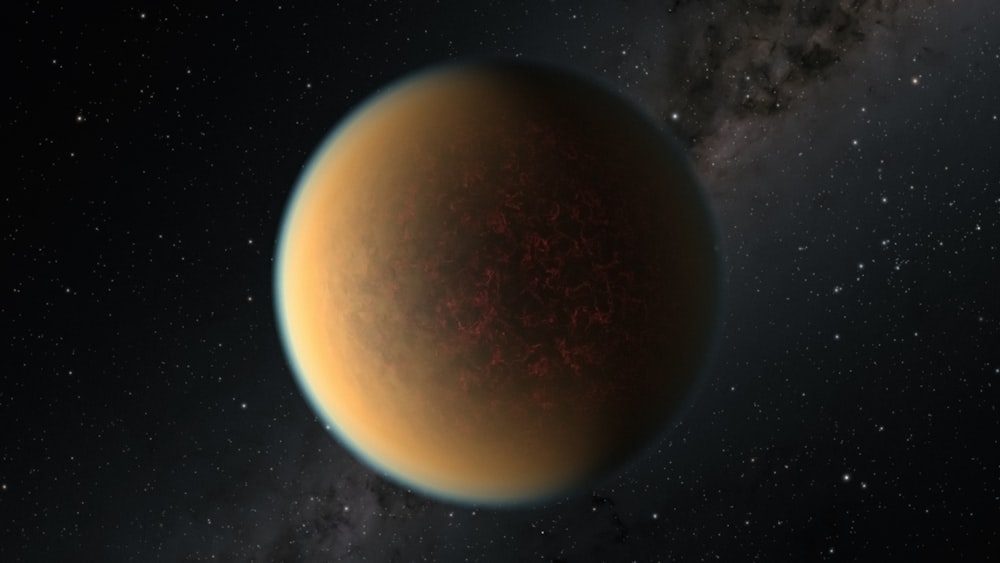 an artist's rendering of a planet with a star in the background