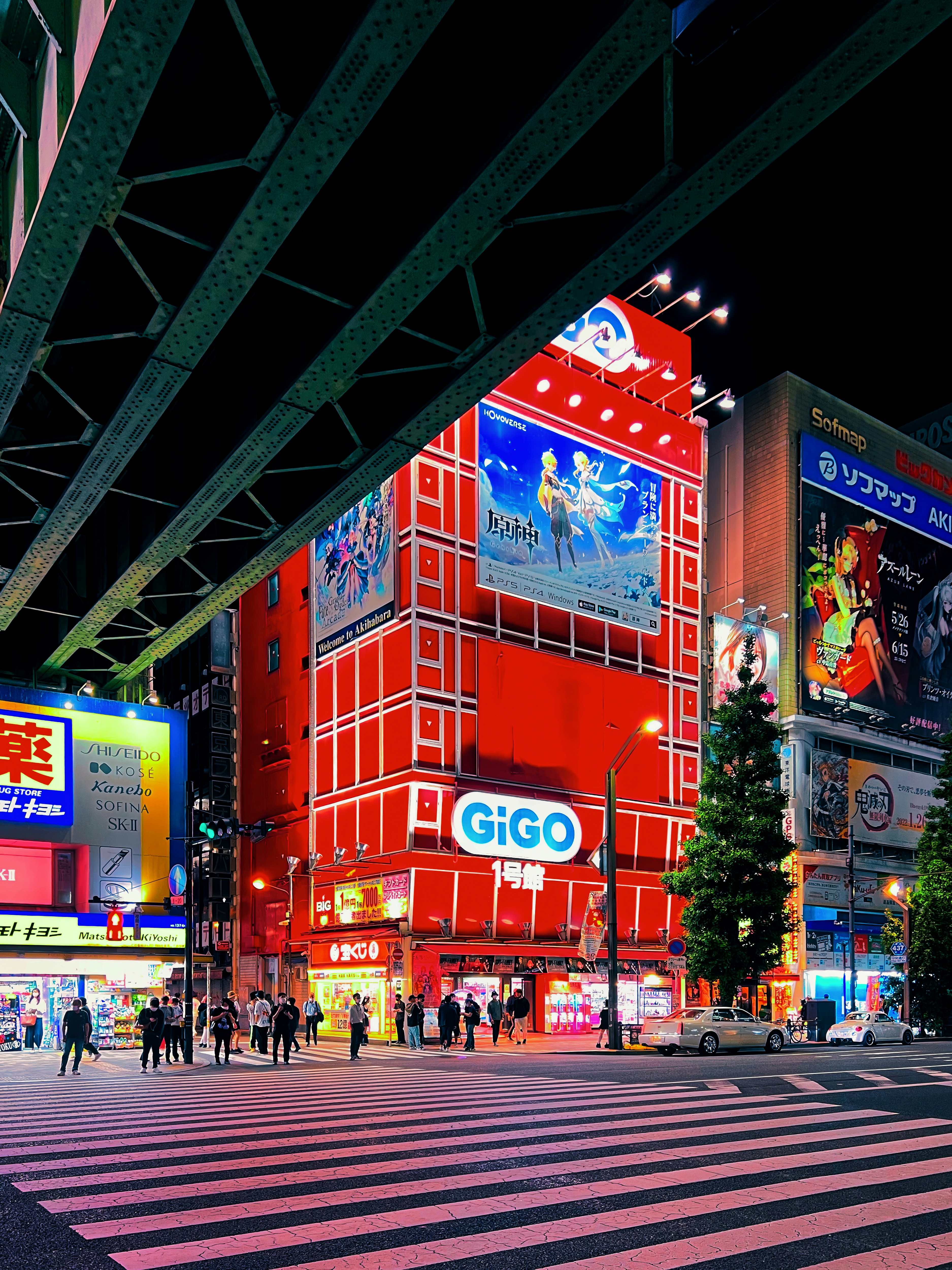 a large red building sitting on the side of a road
