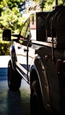 a pick up truck parked in a garage