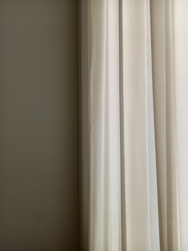 Cream pinch pleat curtains
