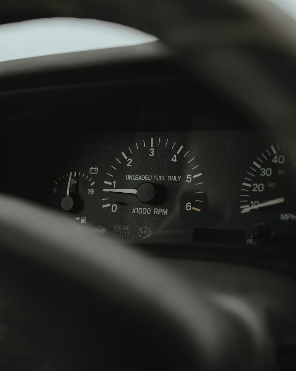 a close up of a speedometer on a vehicle