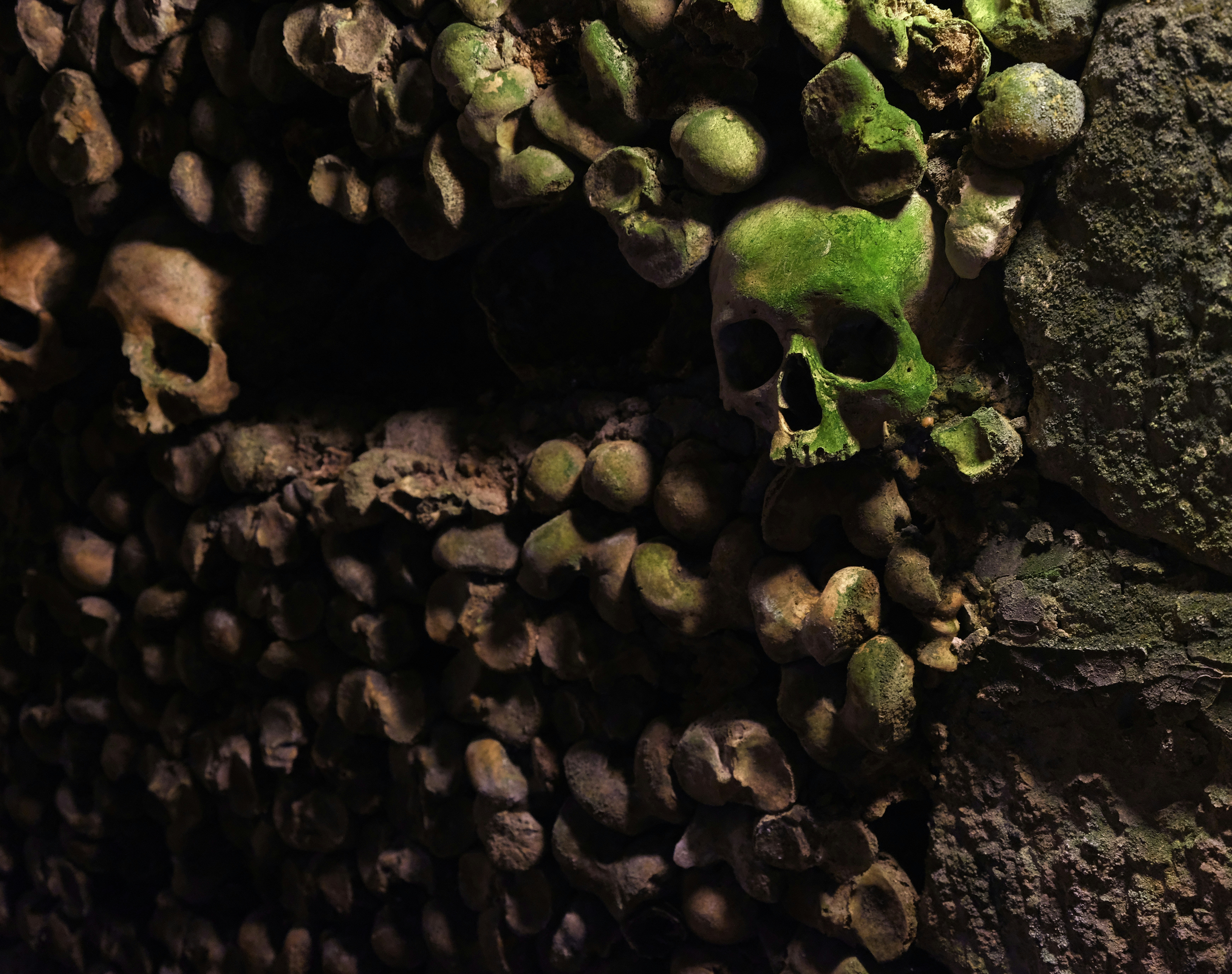 Skulls in Paris catacombs