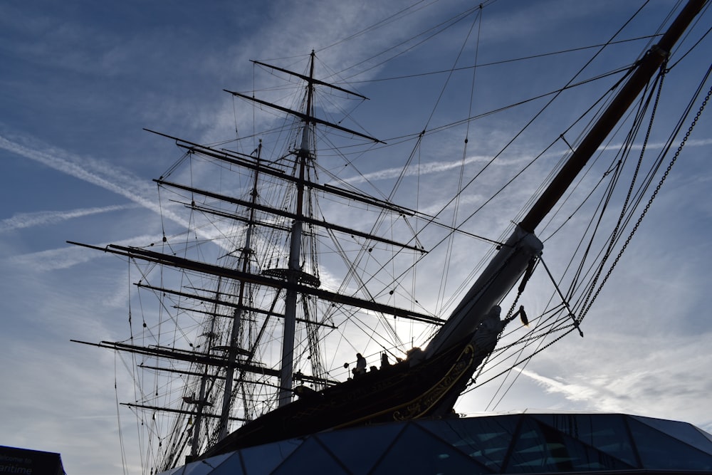 a tall ship with a lot of masts on it