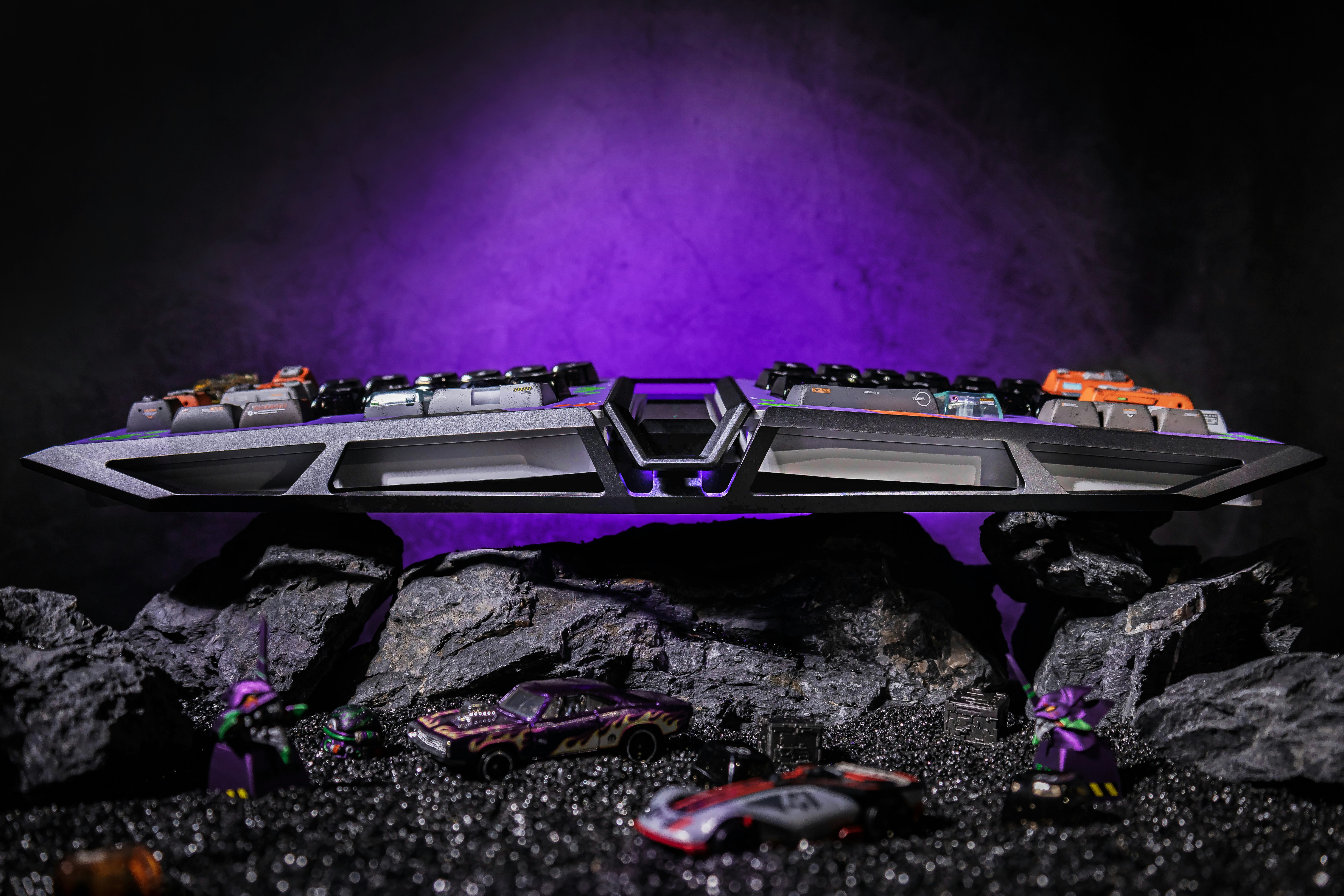 a model of a sci - fi spaceship on a rock