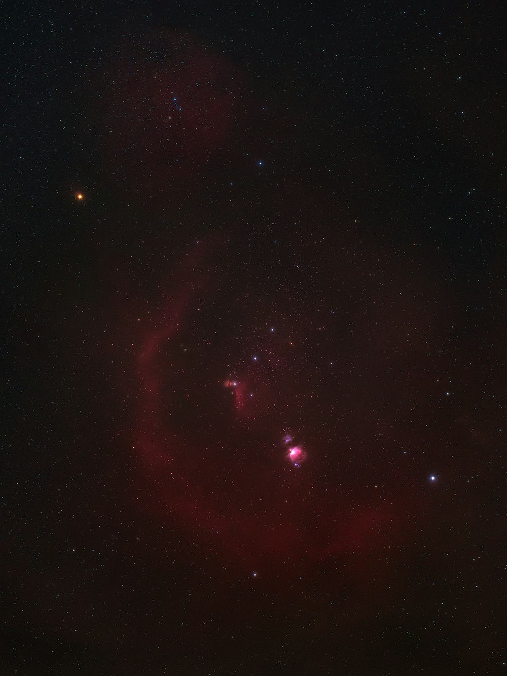 a very large red object in the sky