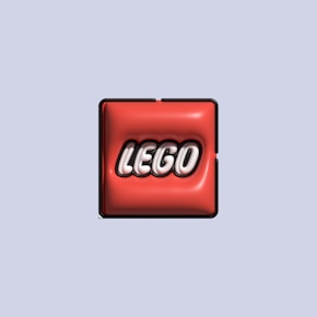 a lego logo on a blue background