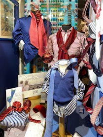 a bunch of different types of clothing on display